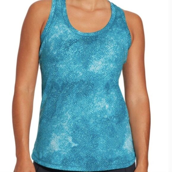 CALIA Turquoise All Over Dot Everyday Tank, NWT, S - Picture 1 of 5